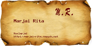 Marjai Rita névjegykártya